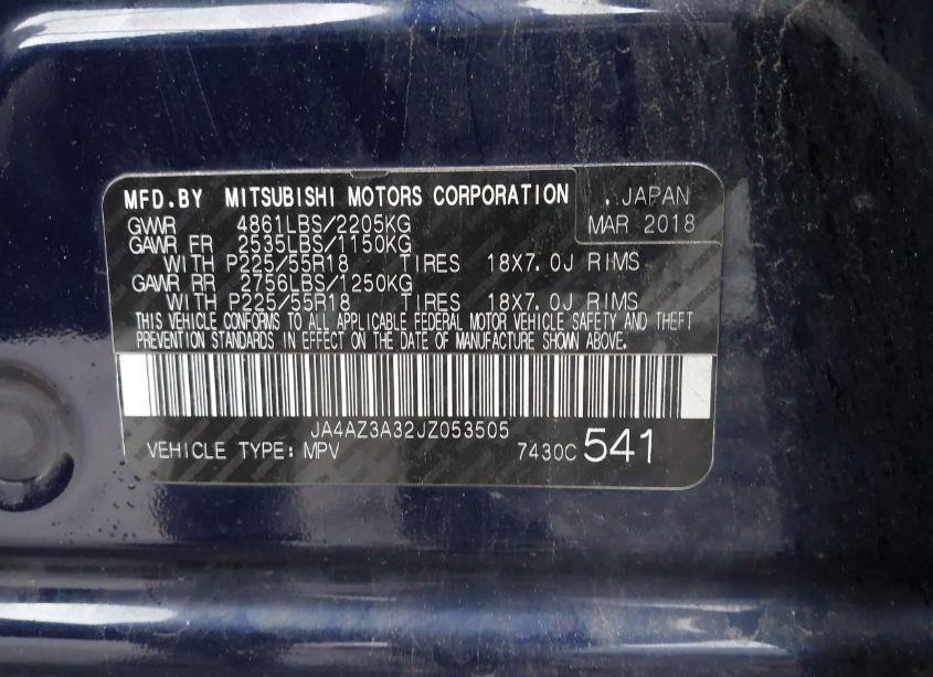 Photo 9 of 2018 Mitsubishi Outlander LE (VIN JA4AZ3A32JZ053505)