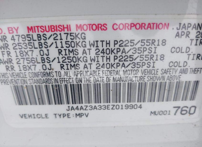 Photo 9 of 2014 Mitsubishi Outlander SE (VIN JA4AZ3A33EZ019904)