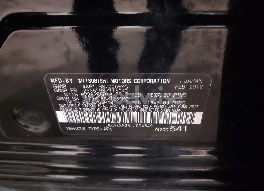 Photo 9 of 2018 Mitsubishi Outlander SEL (VIN JA4AZ3A33JJ004649)