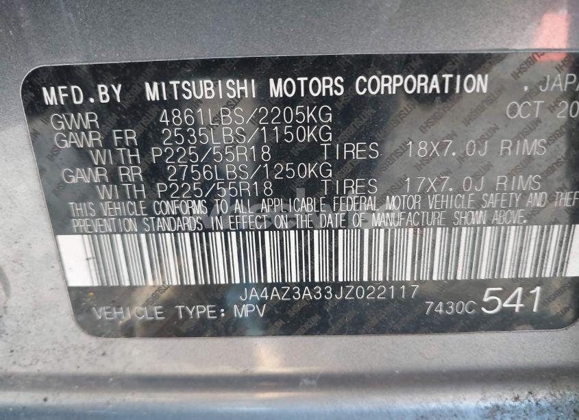 Photo 9 of 2018 Mitsubishi Outlander ES (VIN JA4AZ3A33JZ022117)