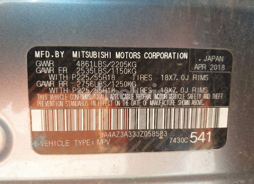 Photo 9 of 2018 Mitsubishi Outlander ES (VIN JA4AZ3A33JZ058583)