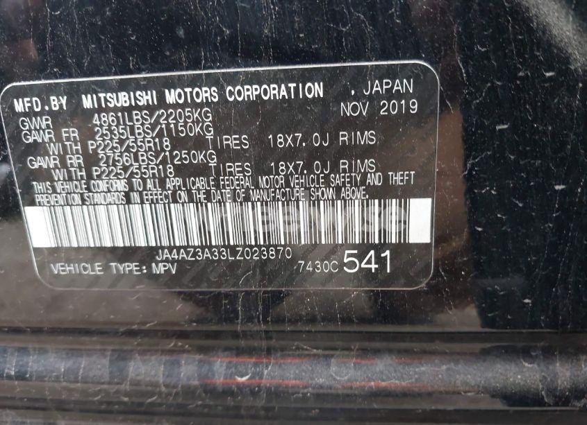 Photo 9 of 2020 Mitsubishi Outlander SEL 2.4 S-AWC (VIN JA4AZ3A33LZ023870)