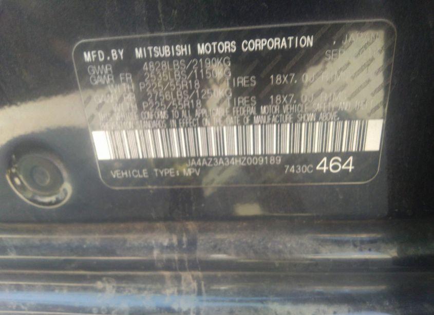 Photo 9 of 2017 Mitsubishi Outlander SE (VIN JA4AZ3A34HZ009189)