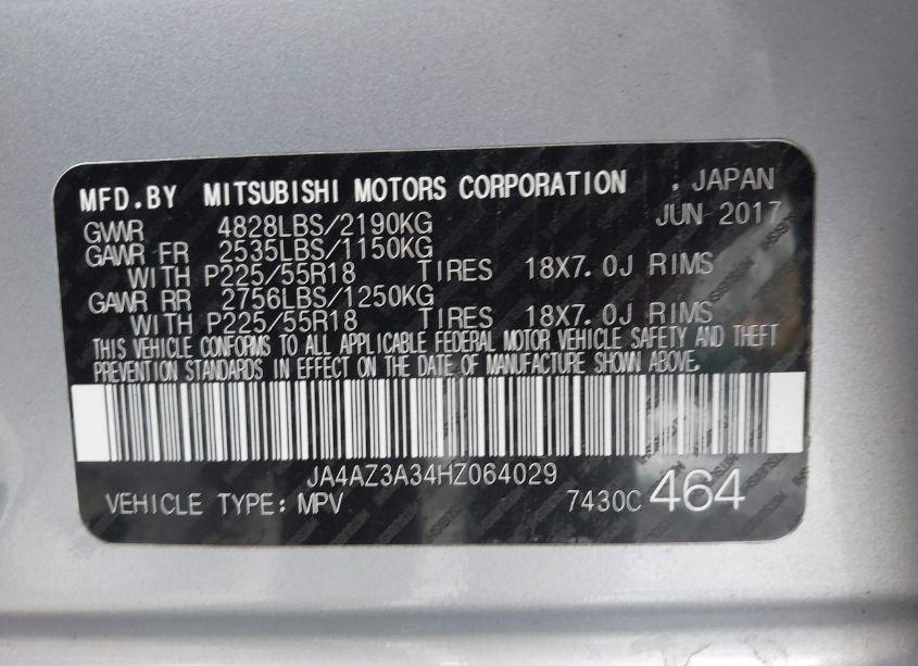 Photo 9 of 2017 Mitsubishi Outlander SE (VIN JA4AZ3A34HZ064029)