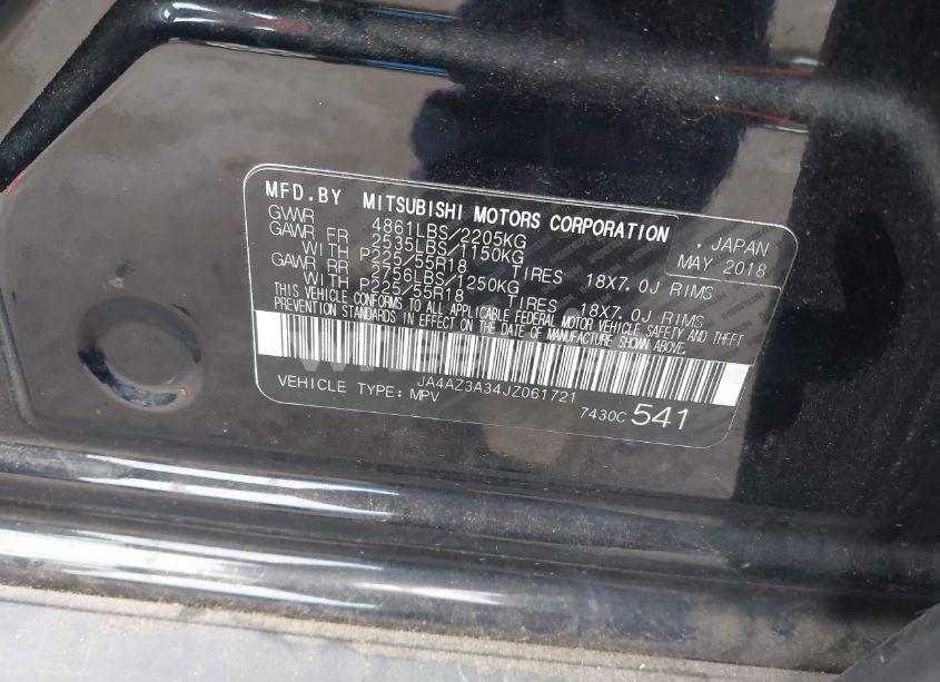Photo 9 of 2018 Mitsubishi Outlander ES (VIN JA4AZ3A34JZ061721)