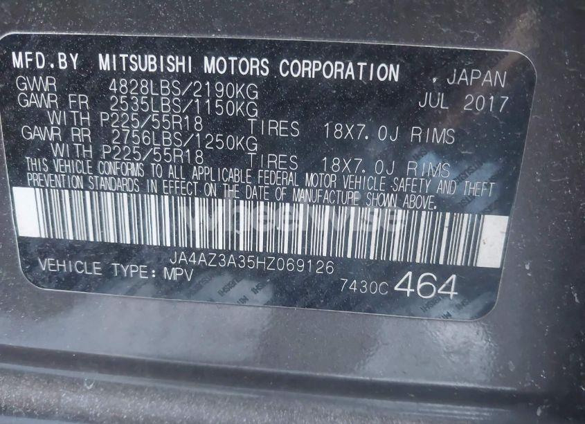 Photo 9 of 2017 Mitsubishi Outlander SEL (VIN JA4AZ3A35HZ069126)