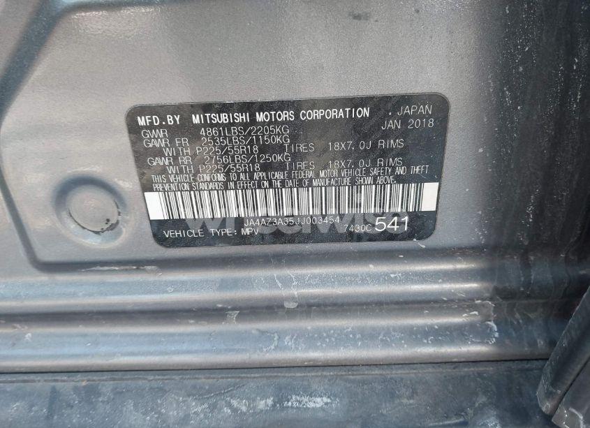 Photo 9 of 2018 Mitsubishi Outlander SE (VIN JA4AZ3A35JJ003454)