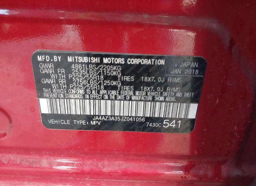 Photo 9 of 2018 Mitsubishi Outlander SE (VIN JA4AZ3A35JZ041056)