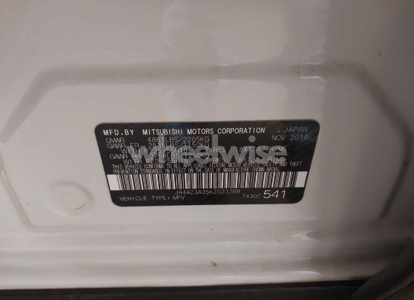 Photo 9 of 2019 Mitsubishi Outlander SEL (VIN JA4AZ3A35KZ023268)