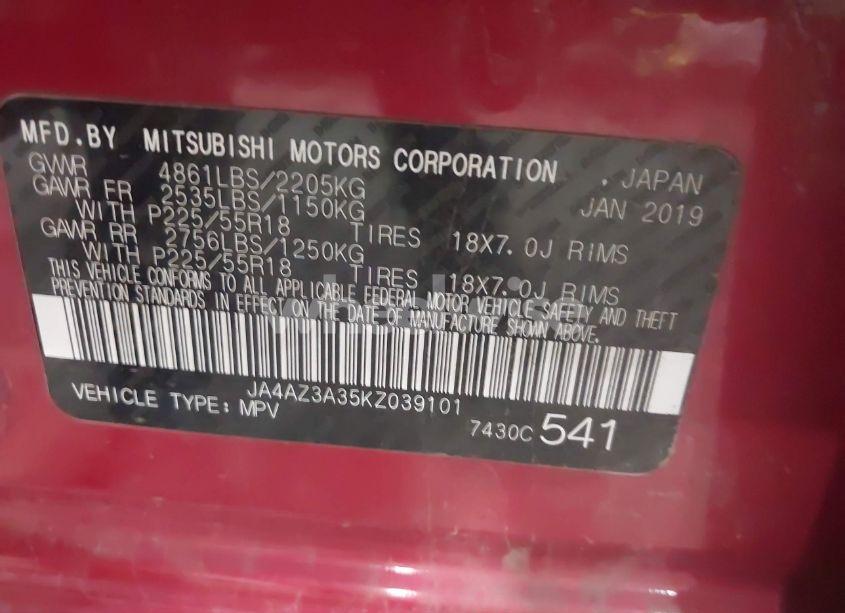 Photo 9 of 2019 Mitsubishi Outlander SEL (VIN JA4AZ3A35KZ039101)