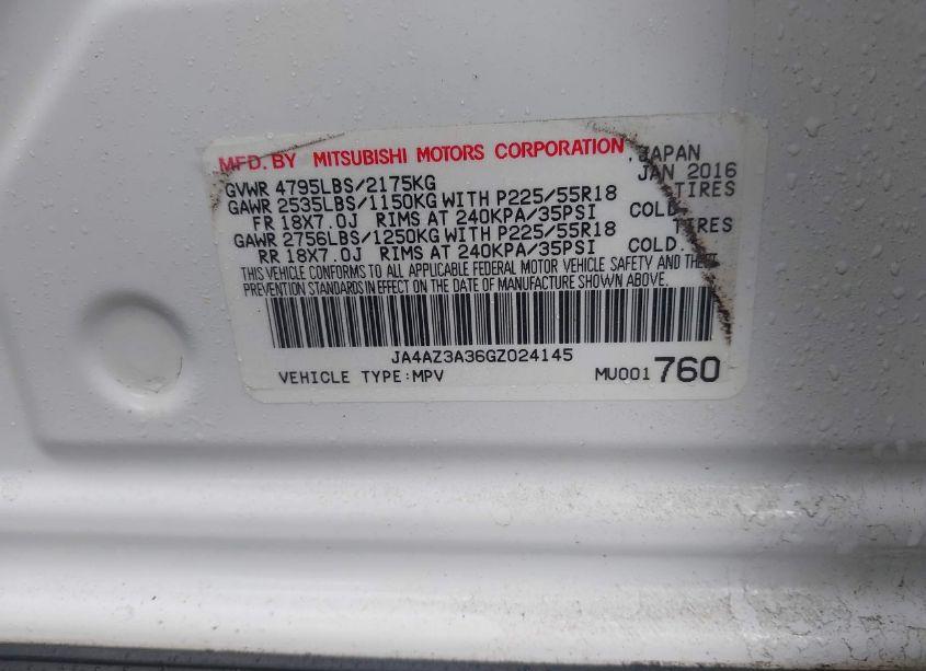 Photo 9 of 2016 Mitsubishi Outlander SEL (VIN JA4AZ3A36GZ024145)