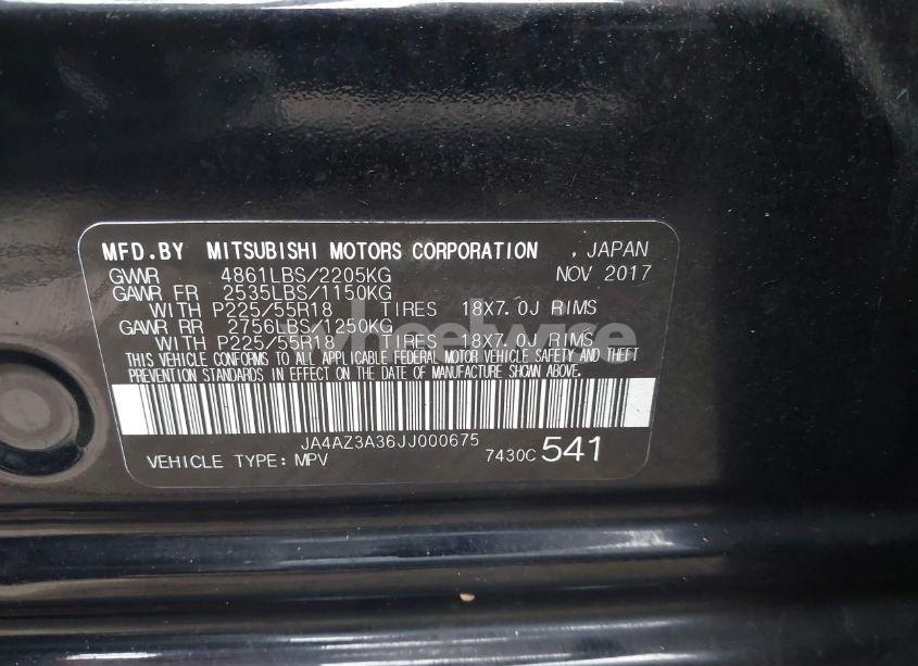 Photo 9 of 2018 Mitsubishi Outlander SEL (VIN JA4AZ3A36JJ000675)