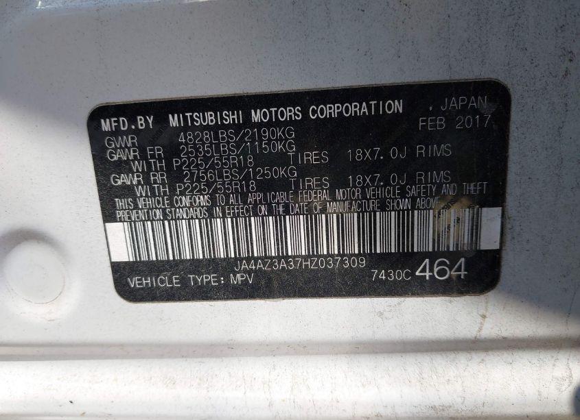 Photo 9 of 2017 Mitsubishi Outlander SE (VIN JA4AZ3A37HZ037309)