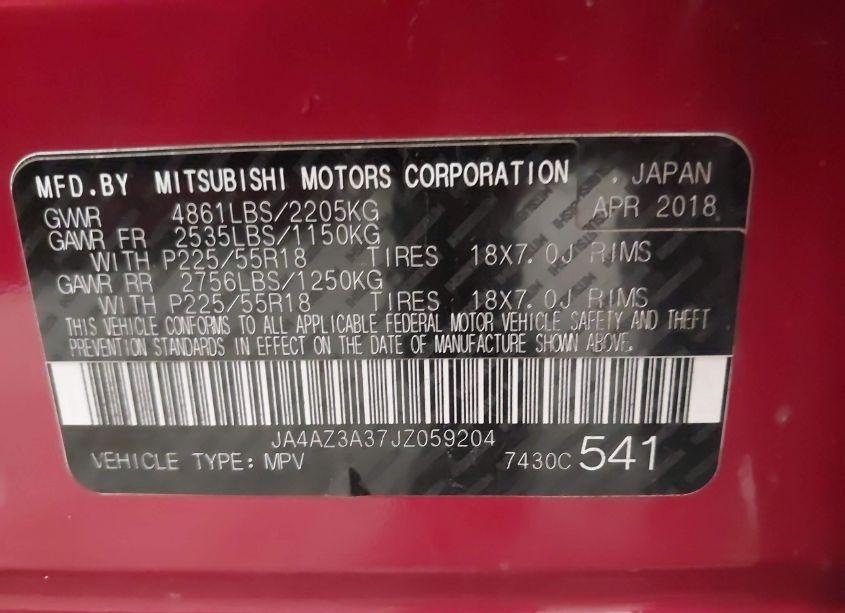 Photo 9 of 2018 Mitsubishi Outlander ES (VIN JA4AZ3A37JZ059204)