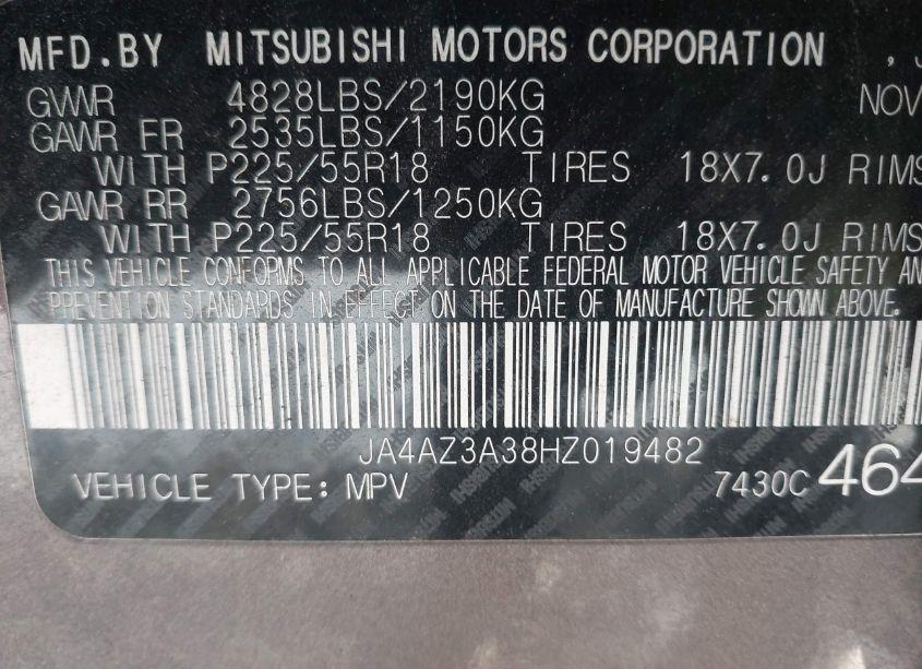 Photo 9 of 2017 Mitsubishi Outlander SE (VIN JA4AZ3A38HZ019482)