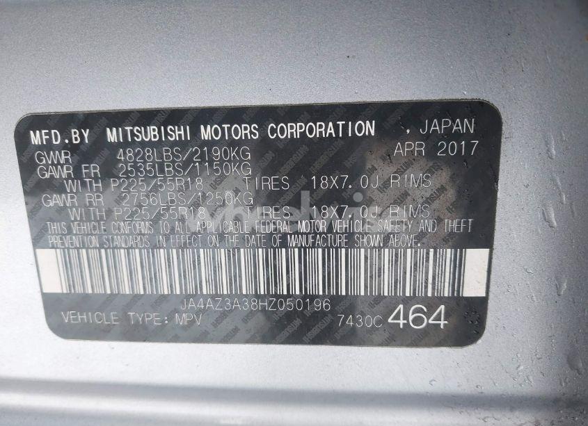Photo 9 of 2017 Mitsubishi Outlander SEL (VIN JA4AZ3A38HZ050196)