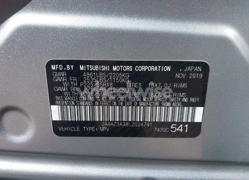 Photo 9 of 2020 Mitsubishi Outlander ES 2.4 S-AWC (VIN JA4AZ3A38LZ024741)