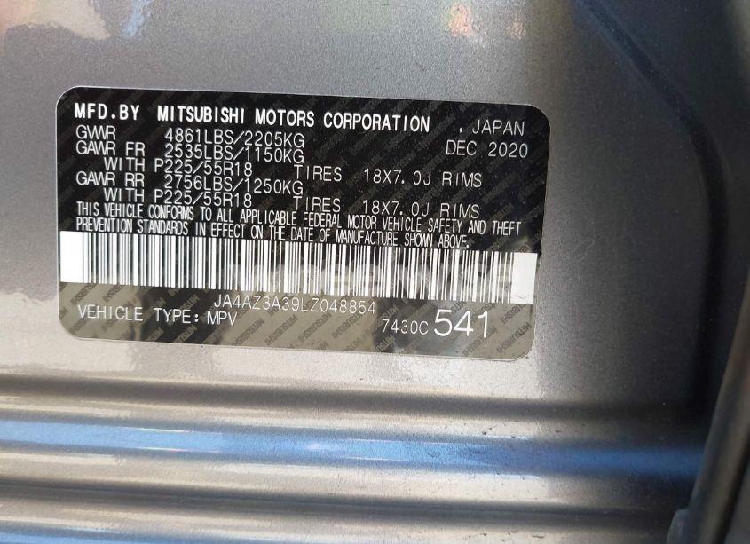 Photo 9 of 2020 Mitsubishi Outlander ES 2.4 S-AWC/LE 2.4 S-AWC/SE 2.4 S-AWC/SEL 2.4 S-AWC/SP 2.4 S-AWC (VIN JA4AZ3A39LZ048854)