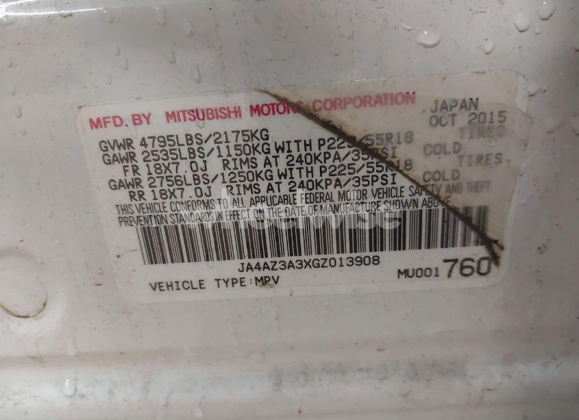 Photo 8 of 2016 Mitsubishi Outlander SE (VIN JA4AZ3A3XGZ013908)