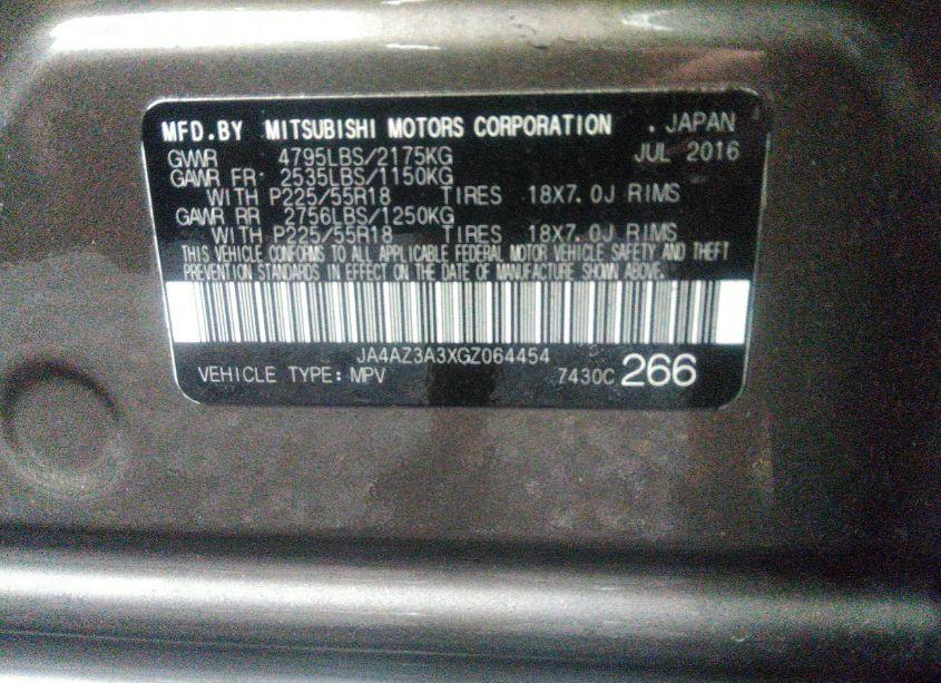 Photo 9 of 2016 Mitsubishi Outlander SE (VIN JA4AZ3A3XGZ064454)