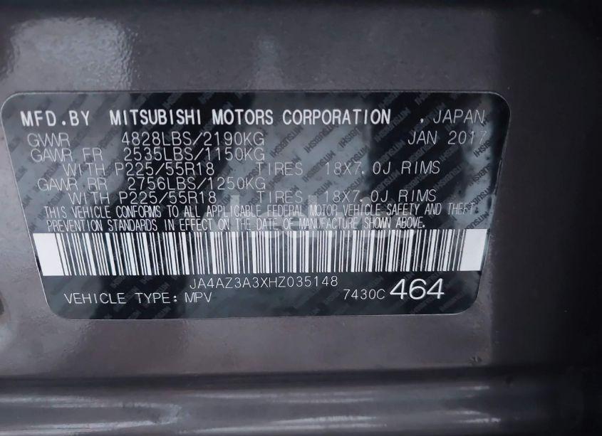 Photo 9 of 2017 Mitsubishi Outlander SE/SEL (VIN JA4AZ3A3XHZ035148)