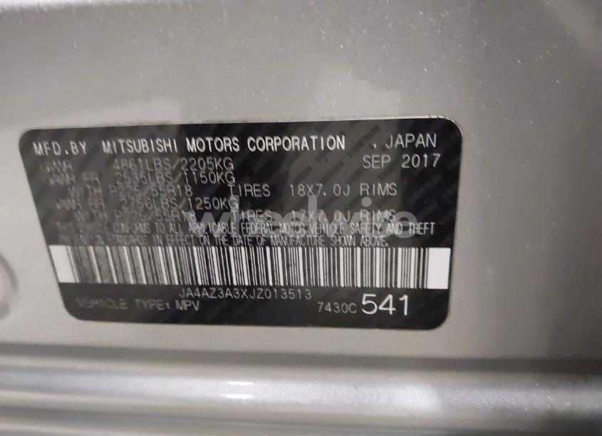 Photo 9 of 2018 Mitsubishi Outlander SEL (VIN JA4AZ3A3XJZ013513)
