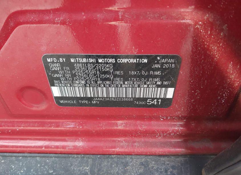 Photo 9 of 2018 Mitsubishi Outlander SE (VIN JA4AZ3A3XJZ038668)