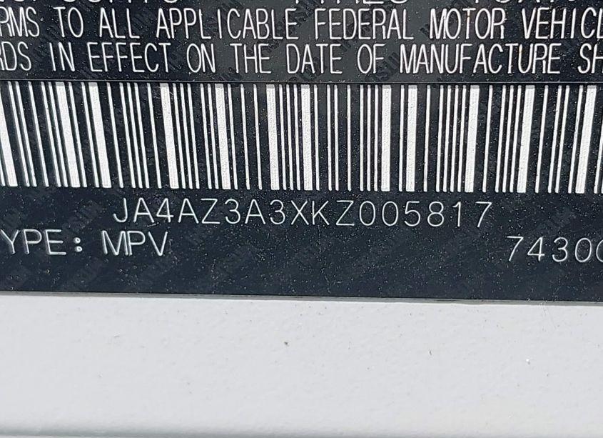 Photo 9 of 2019 Mitsubishi Outlander ES (VIN JA4AZ3A3XKZ005817)