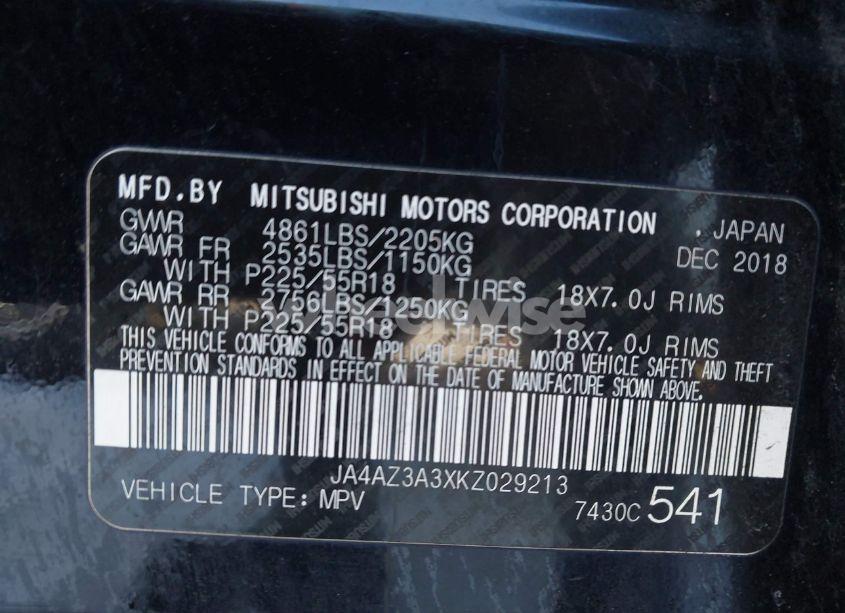 Photo 9 of 2019 Mitsubishi Outlander SE (VIN JA4AZ3A3XKZ029213)