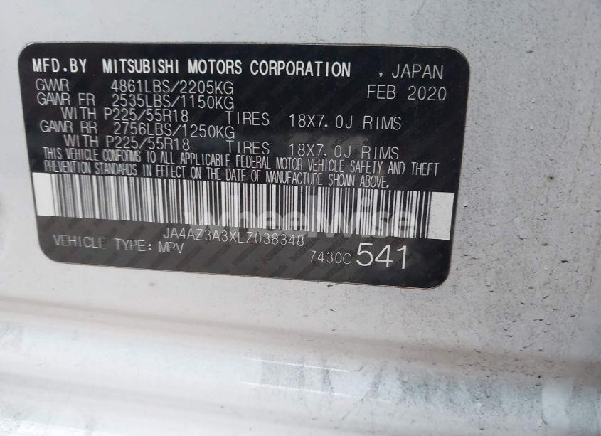 Photo 9 of 2020 Mitsubishi Outlander ES 2.4 S-AWC/LE 2.4 S-AWC/SE 2.4 S-AWC/SEL 2.4 S-AWC/SP 2.4 S-AWC (VIN JA4AZ3A3XLZ038348)