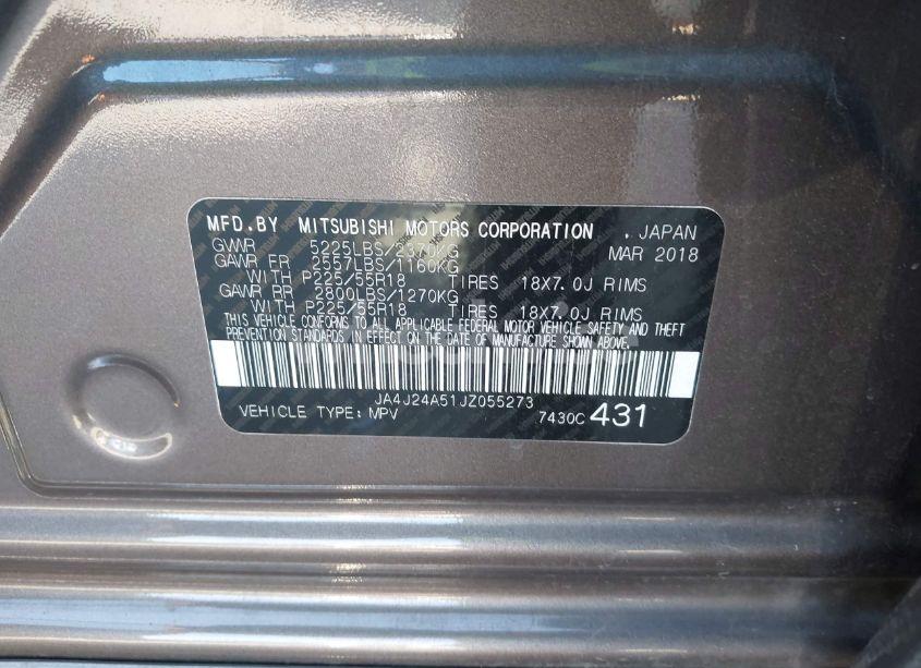 Photo 9 of 2018 Mitsubishi Outlander PHEV SEL (VIN JA4J24A51JZ055273)