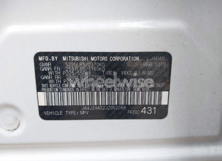Photo 9 of 2018 Mitsubishi Outlander PHEV SEL (VIN JA4J24A52JZ052088)