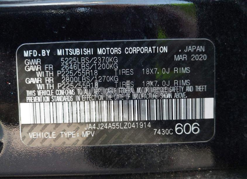 Photo 9 of 2020 Mitsubishi Outlander PHEV SEL S-AWC (VIN JA4J24A55LZ041914)