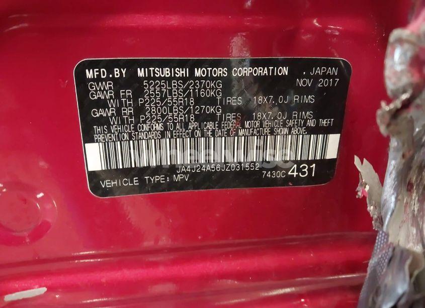 Photo 9 of 2018 Mitsubishi Outlander PHEV GT (VIN JA4J24A56JZ031552)