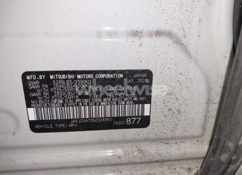 Photo 9 of 2022 Mitsubishi Outlander PHEV GT S-AWC/LE S-AWC/SEL S-AWC (VIN JA4J2VA72NZ026362)