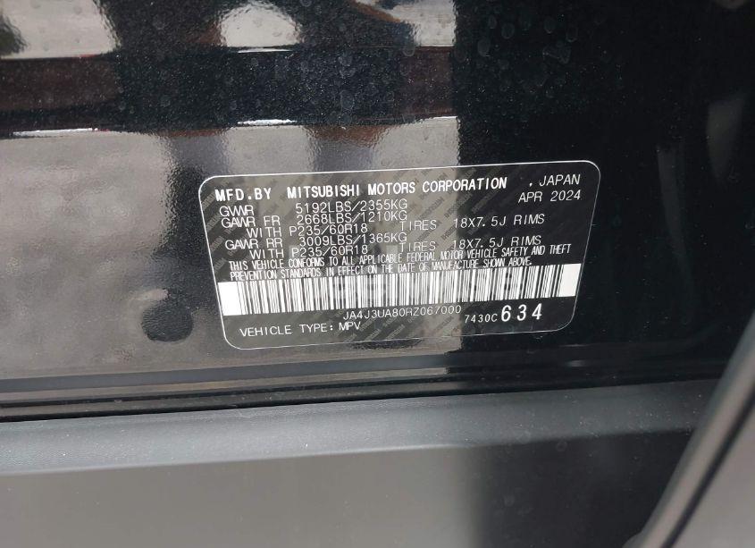 Photo 9 of 2024 Mitsubishi Outlander ES 2.5 2WD (VIN JA4J3UA80RZ067000)