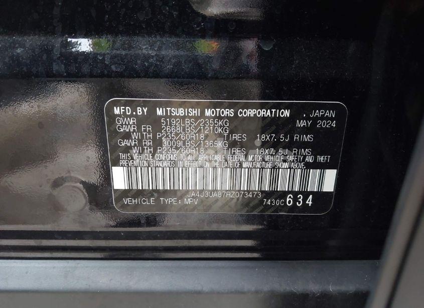 Photo 9 of 2024 Mitsubishi Outlander ES 2.5 2WD (VIN JA4J3UA87RZ073473)
