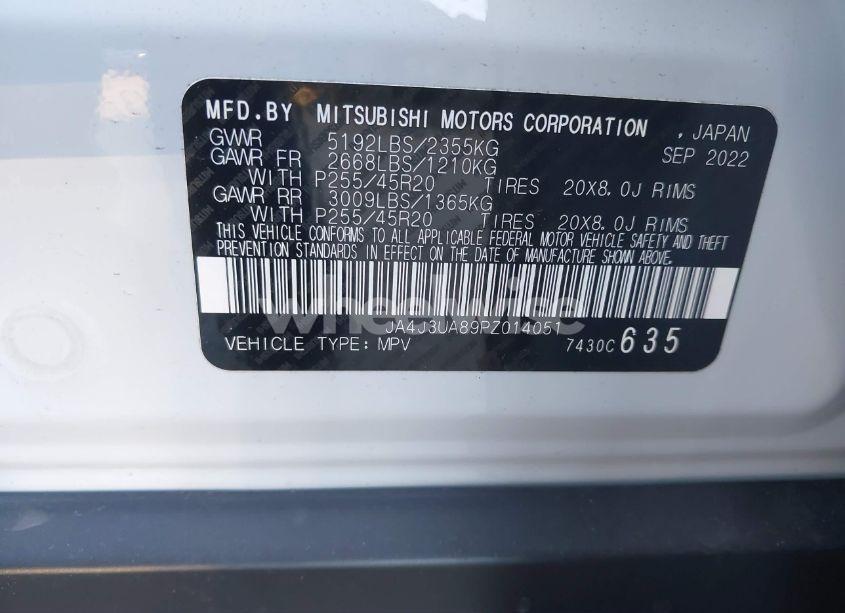 Photo 9 of 2023 Mitsubishi Outlander SE 2.5 2WD/SE BLACK EDITION 2WD/SE SPECIAL EDITION 2WD (VIN JA4J3UA89PZ014051)