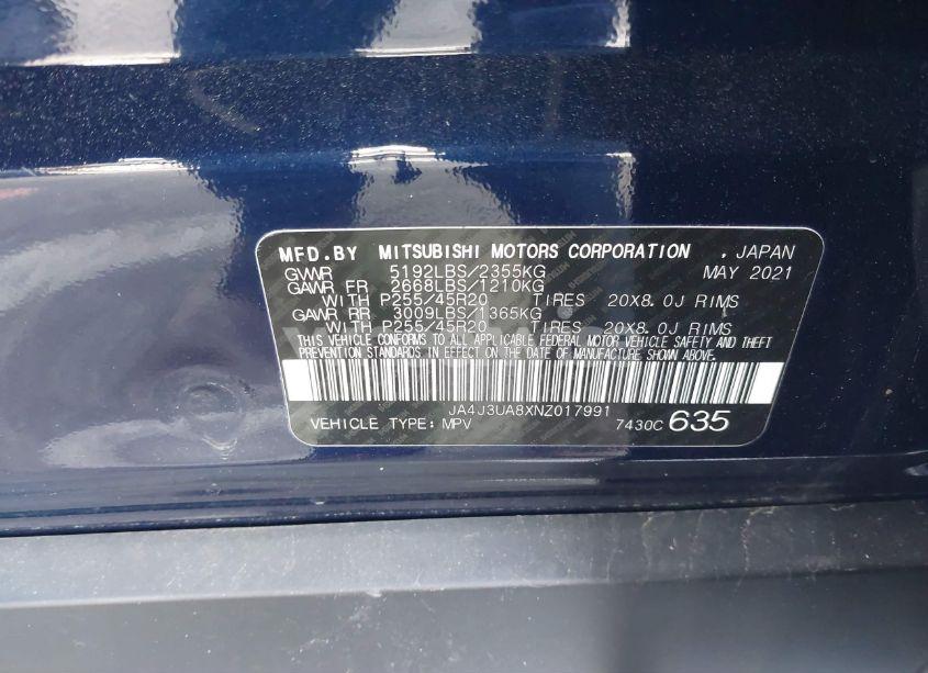 Photo 9 of 2022 Mitsubishi Outlander BLACK EDITION 2WD/SE 2.5 2WD/SE LAUNCH EDITION 2WD (VIN JA4J3UA8XNZ017991)