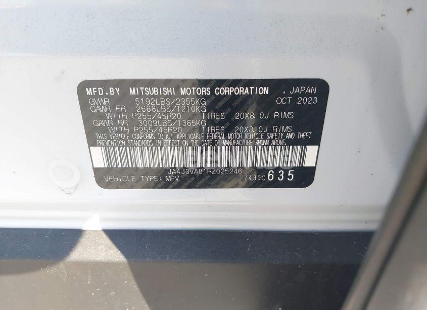 Photo 9 of 2024 Mitsubishi Outlander SE/SE BLACK EDITION/SE BLACK EDITION W/PANO ROOF S-AWC (VIN JA4J3VA81RZ025246)