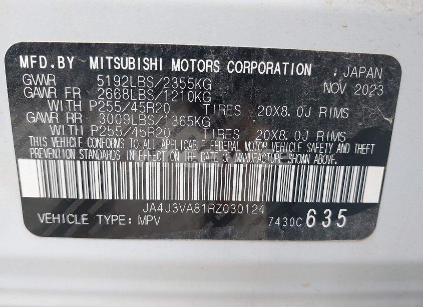 Photo 9 of 2024 Mitsubishi Outlander SE 2.5 2WD/SE BLACK EDITION S-AWC/SE BLACK EDITION W/PANO ROOF S-AWC (VIN JA4J3VA81RZ030124)