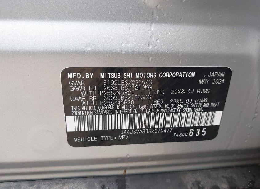 Photo 9 of 2024 Mitsubishi Outlander SE 2.5 2WD/SE BLACK EDITION S-AWC/SE BLACK EDITION W/PANO ROOF (VIN JA4J3VA83RZ070477)