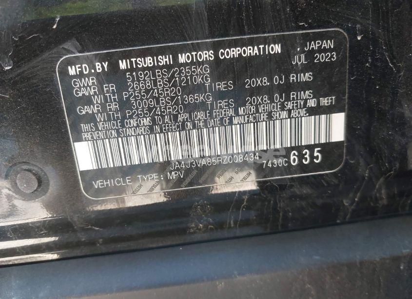 Photo 9 of 2024 Mitsubishi Outlander SE 2.5 2WD (VIN JA4J3VA85RZ008434)