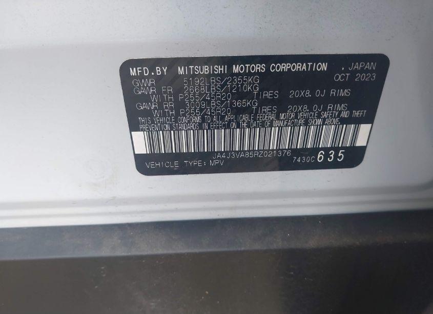 Photo 9 of 2024 Mitsubishi Outlander SE 2.5 2WD (VIN JA4J3VA85RZ021376)