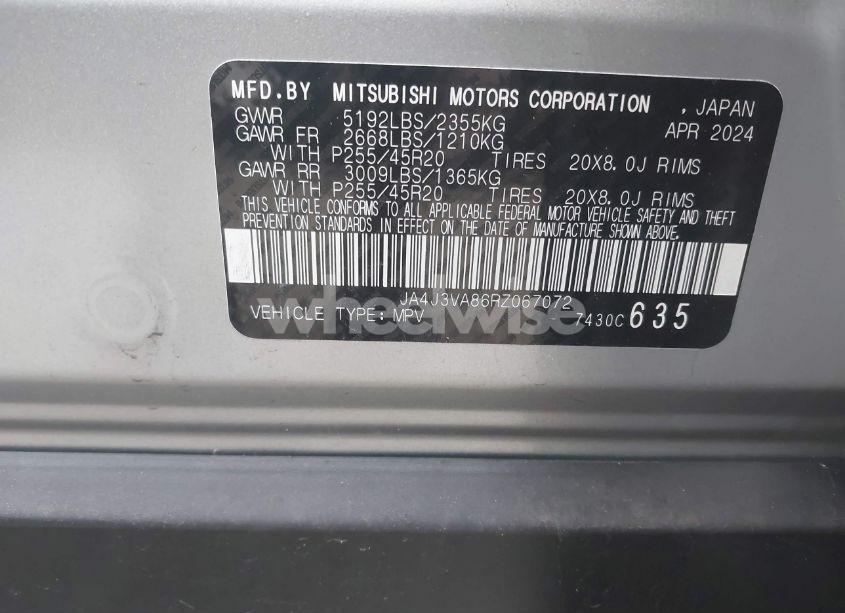 Photo 9 of 2024 Mitsubishi Outlander SE/SE BLACK EDITION/SE BLACK EDITION W/PANO ROOF S-AWC (VIN JA4J3VA86RZ067072)