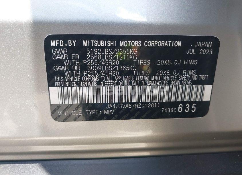 Photo 9 of 2024 Mitsubishi Outlander SE 2.5 2WD (VIN JA4J3VA87RZ012811)