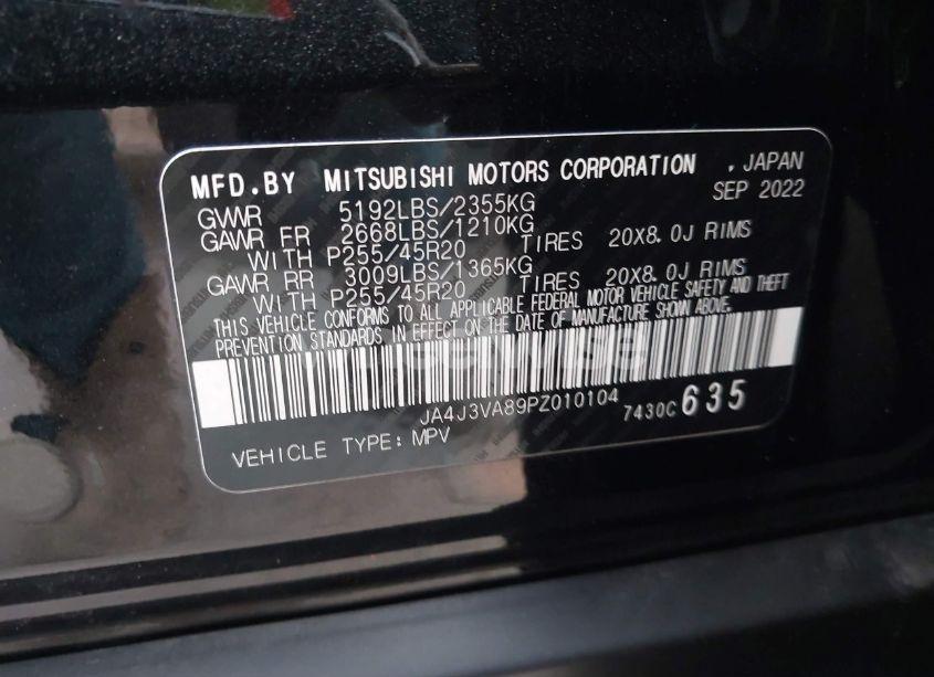 Photo 9 of 2023 Mitsubishi Outlander SEL 2.5 2WD (VIN JA4J3VA89PZ010104)