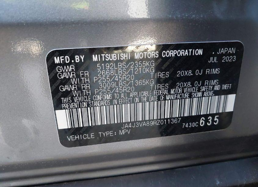 Photo 9 of 2024 Mitsubishi Outlander SE BLACK EDITION S-AWC (VIN JA4J3VA89RZ011367)