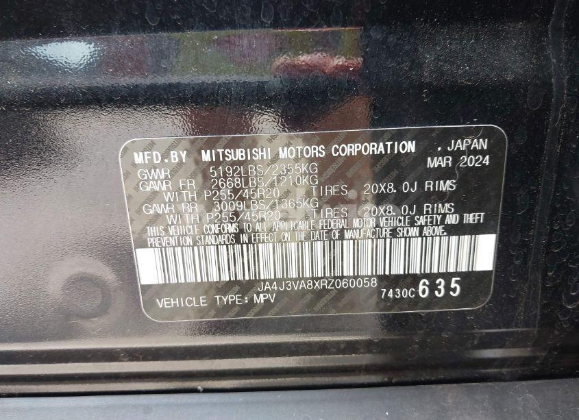 Photo 9 of 2024 Mitsubishi Outlander SE 2.5 2WD/SE BLACK EDITION S-AWC/SE BLACK EDITION W/PANO ROOF S-AWC (VIN JA4J3VA8XRZ060058)