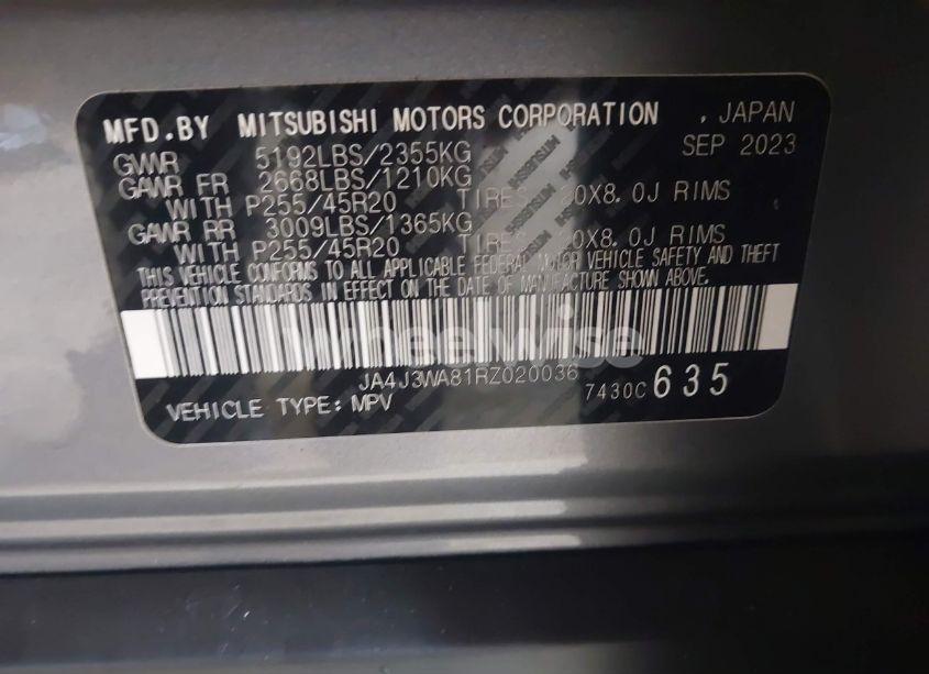 Photo 9 of 2024 Mitsubishi Outlander SEL 2.5 2WD (VIN JA4J3WA81RZ020036)